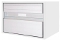 Preview: Briefkasten Huber Aluminium 300/400 Reinweiss RAL 9010 Klassische Front